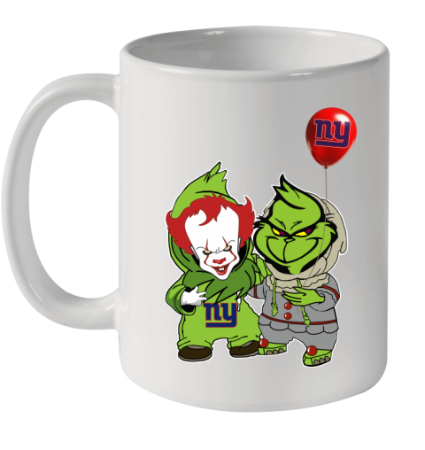 New York Giants Baby Pennywise Grinch Christmas NFL Football Ceramic Mug 11oz