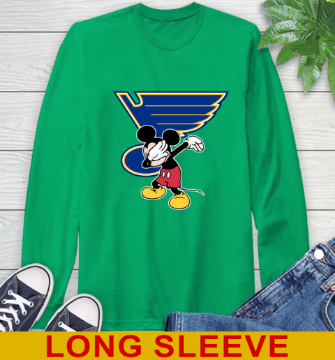St.Louis Blues NHL Hockey Dabbing Mickey Disney Sports Long Sleeve T-Shirt 7