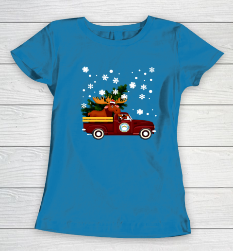 Los Angeles Chargers Bring Christmas Home NFL Women's T-Shirt 6