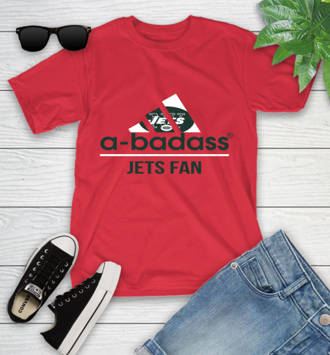 New York Jets NFL Football A Badass Adidas Adoring Fan Sports Youth T-Shirt 13