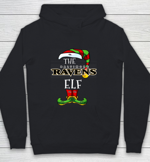 Baltimore Ravens Christmas ELF Funny NFL Youth Hoodie