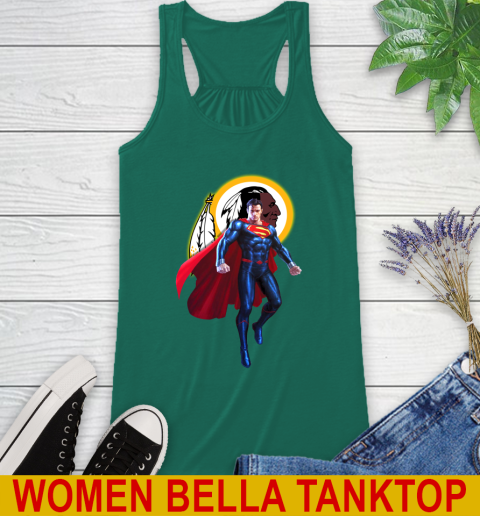 NFL Superman DC Sports Football Washington Redskins Racerback Tank 7