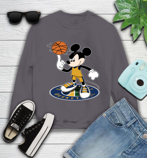 NBA Basketball Utah Jazz Cheerful Mickey Disney Shirt Youth Sweatshirt 5