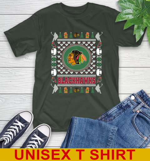 Chicago Blackhawks Merry Christmas NHL Hockey Loyal Fan T-Shirt 6