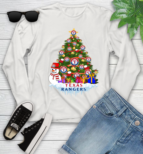 Texas Rangers Merry Christmas MLB Baseball Sports Youth Long Sleeve 12