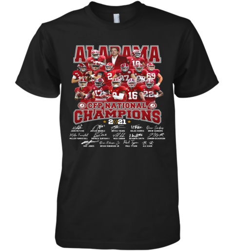 Alabama Crimson Tide CFP National Champions 2021 Signatures Premium Men's T-Shirt