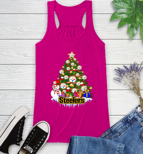 Pittsburgh Steelers Merry Christmas NFL Football Sports Racerback Tank 8