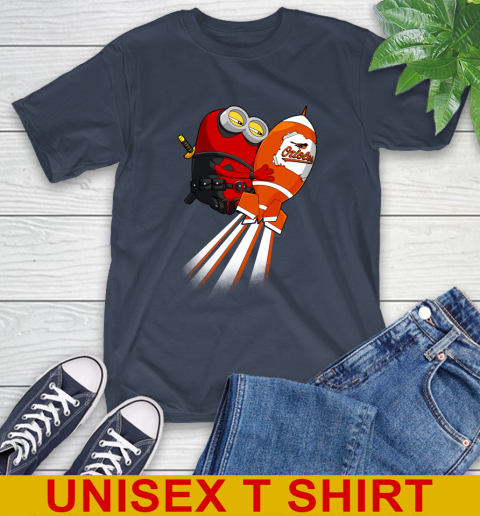 MLB Baseball Baltimore Orioles Deadpool Minion Marvel Shirt T-Shirt 3