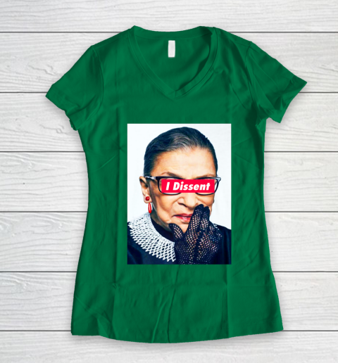 Notorious RBG  I Dissent Women's V-Neck T-Shirt 3