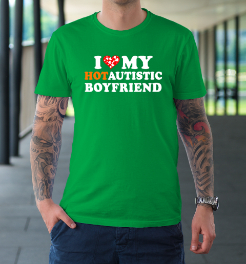 Valentine's Day I Love My Hot Autistic Boyfriend T-Shirt 5
