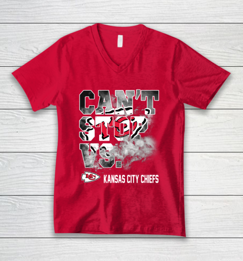 NFL Kansas City Chiefs Can't Stop Vs V-Neck T-Shirt 6