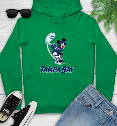 NHL Hockey Tampa Bay Lightning Cheerful Mickey Mouse Shirt Youth Hoodie 7