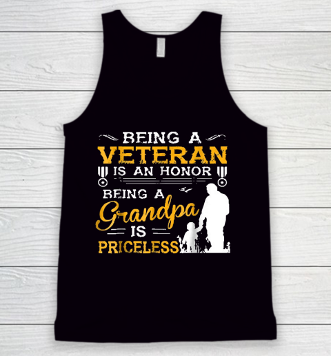 Grandpa Funny Gift Apparel  Mens Veteran Grandpa Gift For Grandfather Tank Top