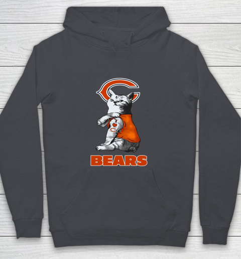 NFL Football My Cat Loves Chicago Bears Youth Hoodie 5