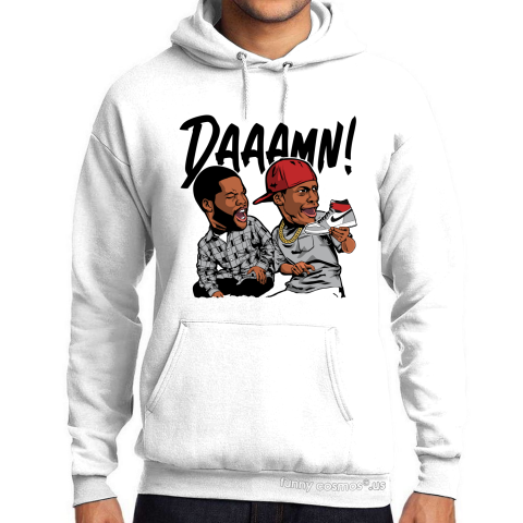 Air Jordan 1 Smoke Grey Matching Sneaker Shirt Daaamn Meme White And Smoke Grey Sneaker White Tshirt