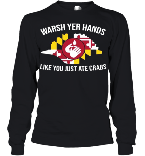 Wash Yer Hands Like You Just Ate Crabs Youth Long Sleeve