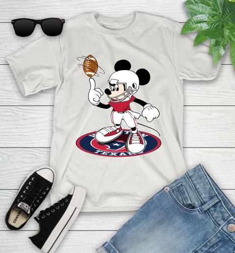 NFL Football Houston Texans Cheerful Mickey Disney Shirt Youth T-Shirt 12