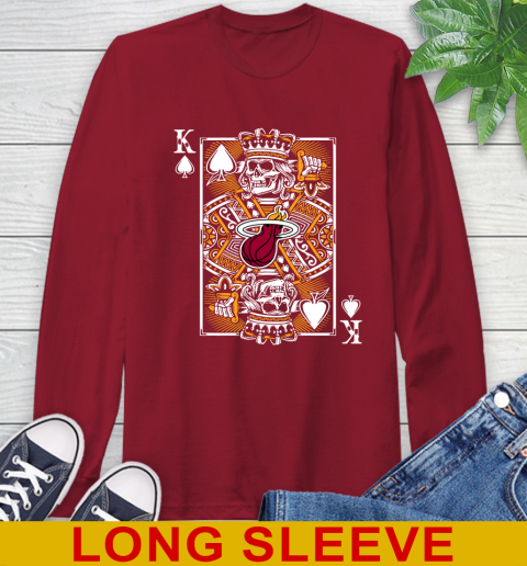 Miami Heat NBA Basketball The King Of Spades Death Cards Shirt Long Sleeve T-Shirt 9