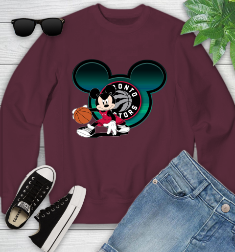 NBA Toronto Raptors Mickey Mouse Disney Basketball Youth Sweatshirt 5