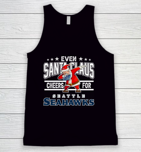 Seattle Seahawks Even Santa Claus Cheers For Christmas NFL Tank Top