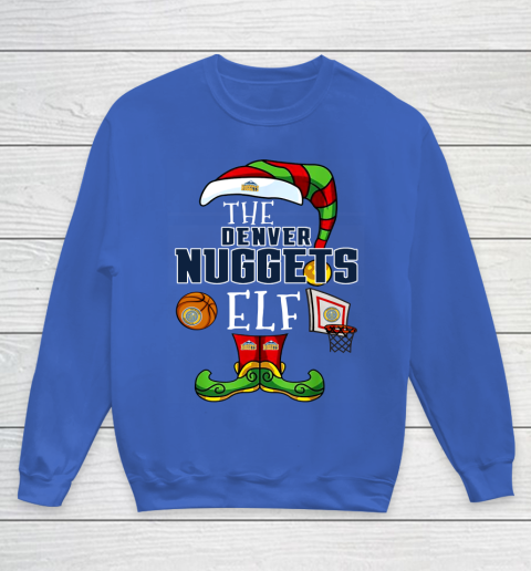 Denver Nuggets Christmas ELF Funny NBA Youth Sweatshirt 6