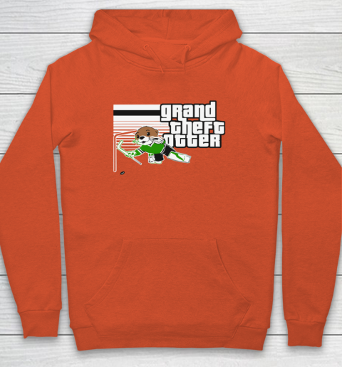 Jake Oettinger Grand Theft Otter Dallas Hockey Hoodie 3