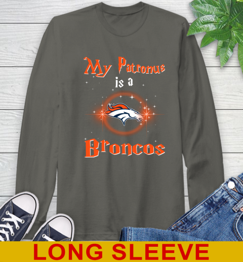 NFL Football Harry Potter My Patronus Is A Denver Broncos Long Sleeve T-Shirt 10