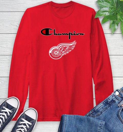 NHL Hockey Detroit Red Wings Champion Shirt Long Sleeve T-Shirt 9