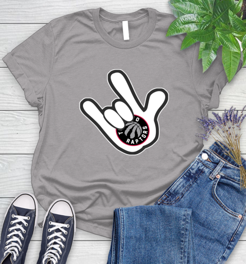 Toronto Raptors NBA Basketball Mickey Rock Hand Disney Women's T-Shirt 5
