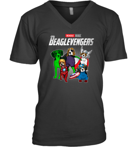 Beaglevengers Beagle Dog Lover V-Neck T-Shirt