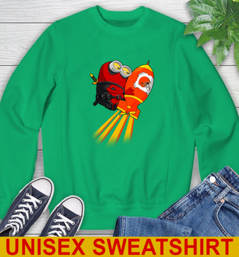 NFL Football Cleveland Browns Deadpool Minion Marvel Shirt Sweatshirt 8
