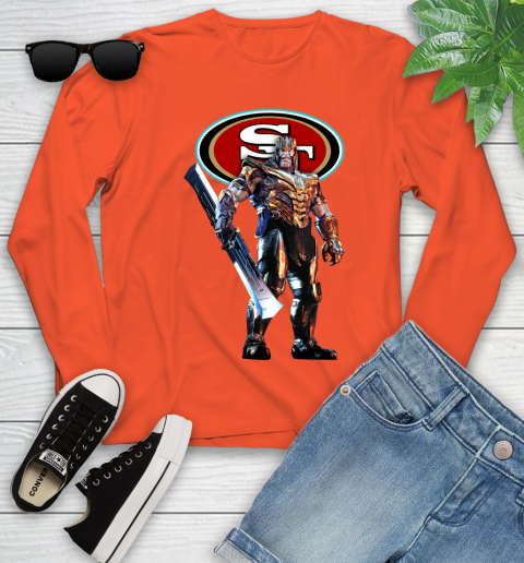 NFL Thanos Gauntlet Avengers Endgame Football San Francisco 49ers Youth Long Sleeve 4