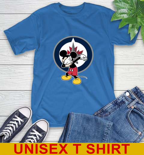 Winnipeg Jets NHL Hockey Dabbing Mickey Disney Sports T-Shirt 9