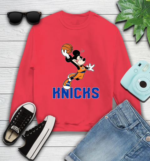 NBA Basketball New York Knicks Cheerful Mickey Mouse Shirt Sweatshirt 10