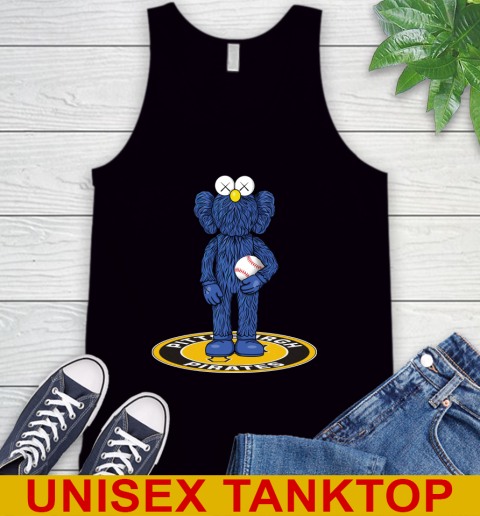 MLB Baseball Pittsburgh Pirates Kaws Bff Blue Figure Shirt Tank Top 2