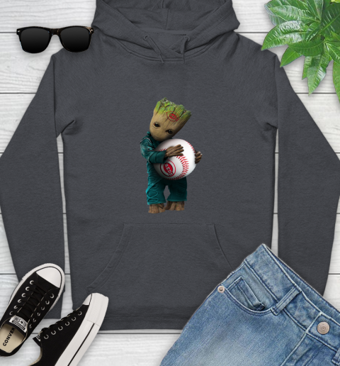 MLB Groot Guardians Of The Galaxy Baseball Sports Cincinnati Reds Youth Hoodie 8