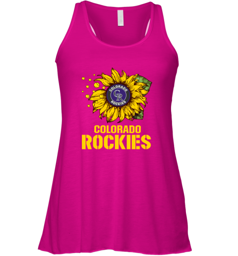 Colorado Rockiers Sunflower MLB Baseball Racerback Tank