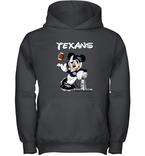 Mickey Texans Taking The Super Bowl Trophy Football Youth Hoodie