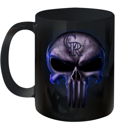 Colorado Rockies MLB Baseball Punisher Skull Sports Ceramic Mug 11oz