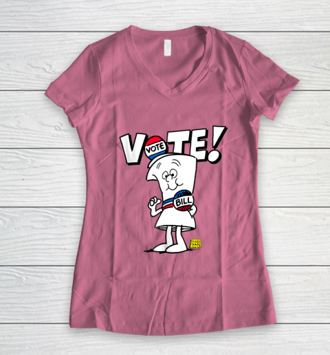 Schoolhouse Rock Vote with Bill Women's V-Neck T-Shirt 7
