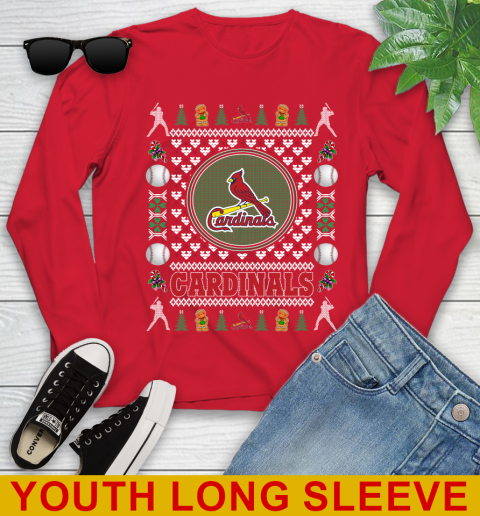 St.Louis Cardinals Merry Christmas MLB Baseball Loyal Fan Youth Long Sleeve 11