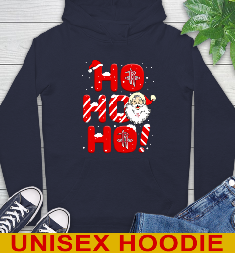 Houston Rockets NBA Basketball Ho Ho Ho Santa Claus Merry Christmas Shirt Hoodie 3