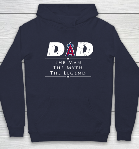 Los Angeles Angels MLB Baseball Dad The Man The Myth The Legend Hoodie 2