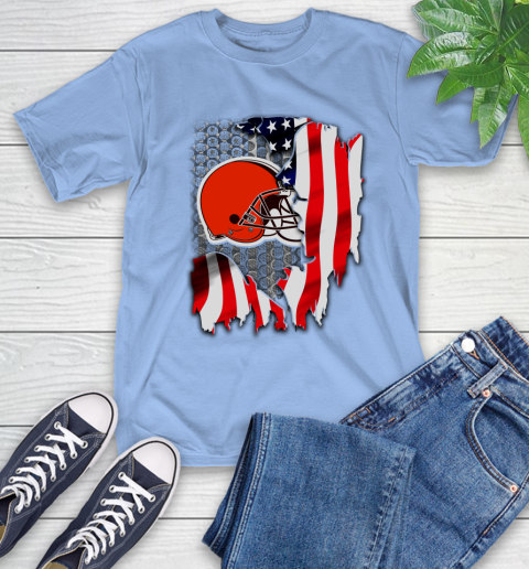 Cleveland Browns NFL Football American Flag T-Shirt 12