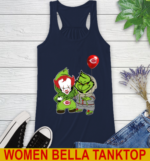Baby Pennywise Grinch Christmas MLB Baseball Cincinnati Reds Racerback Tank 11