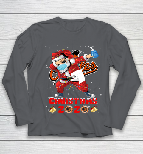 Baltimore Orioles Funny Santa Claus Dabbing Christmas 2020 MLB Youth Long Sleeve 6