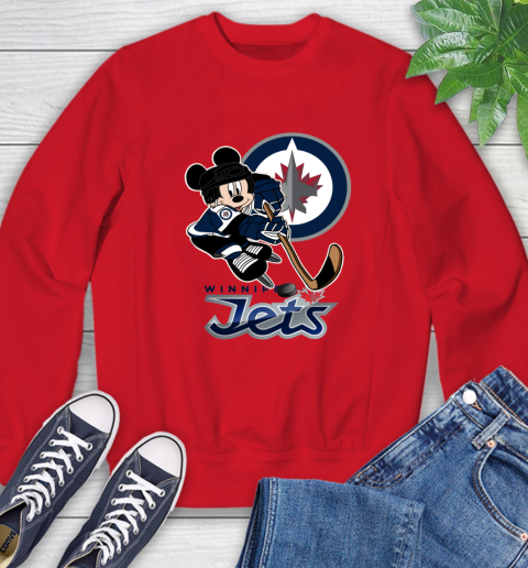 NHL Winnipeg Jets Mickey Mouse Disney Hockey T Shirt Sweatshirt 10
