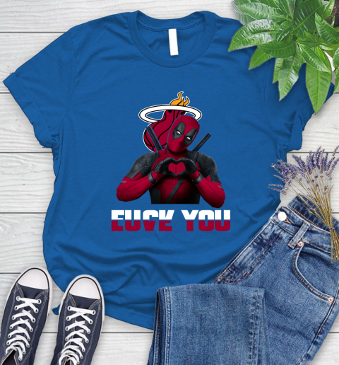 NBA Miami Heat Deadpool Love You Fuck You Basketball Sports Women's T-Shirt 12