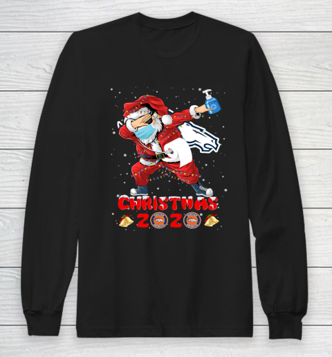 Denver Broncos Funny Santa Claus Dabbing Christmas 2020 NFL Long Sleeve T-Shirt
