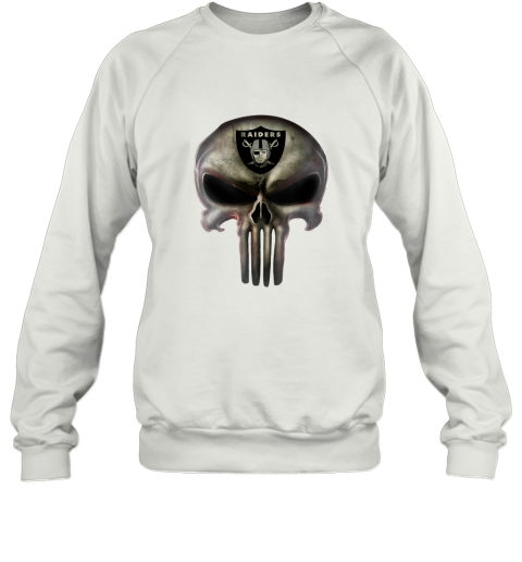 Oakland Raiders The Punisher Mashup Football Sweatshirt